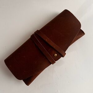 Brown Leather Glasses Case